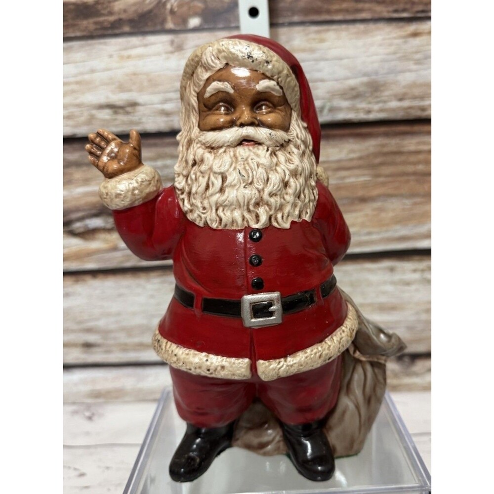 Vintage 1973 Duncan Ceramic Christmas Santa Claus Planter - Toy Sack 10.5"